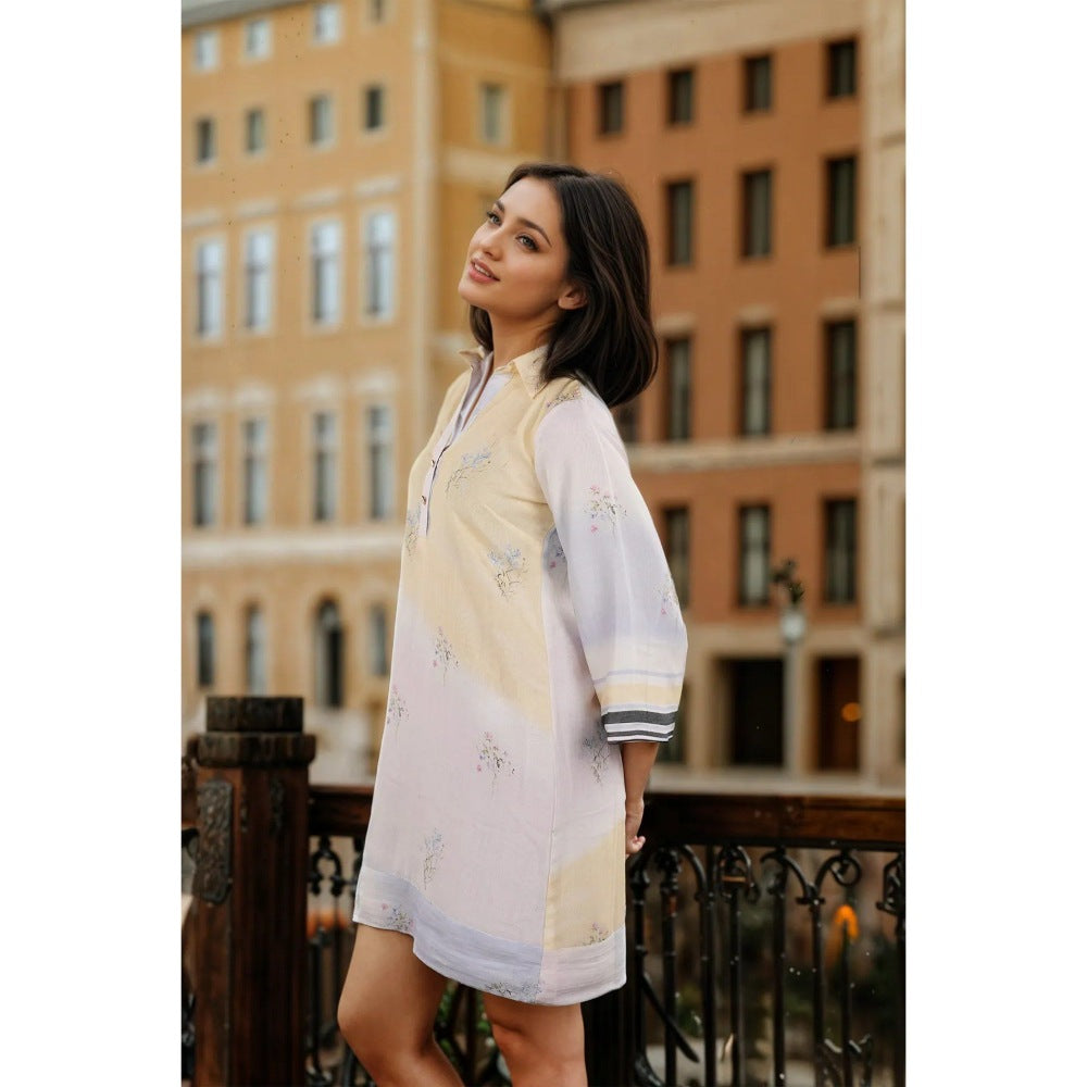 Fawn 24 Multi-Colour Golden Skyline Ombre Dress