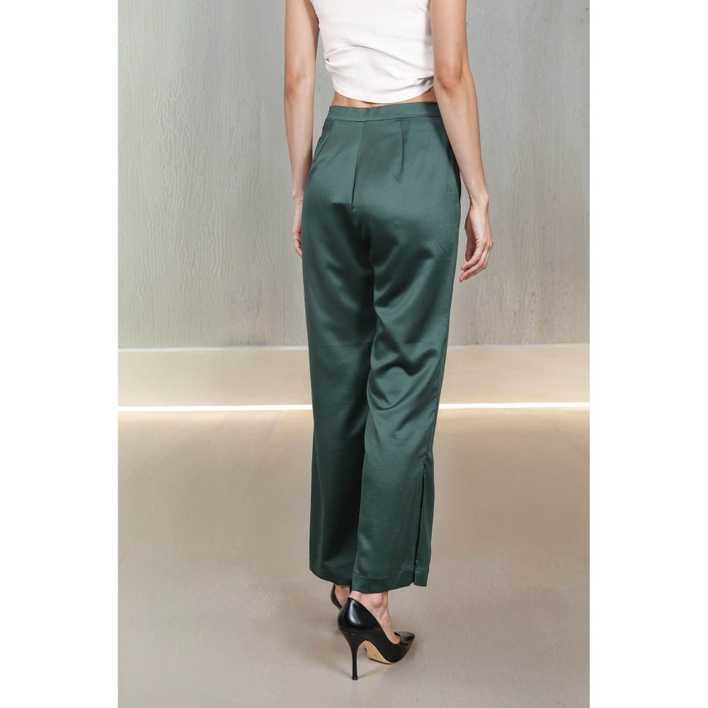 Fawn 24 Green Emerald Satin Pants