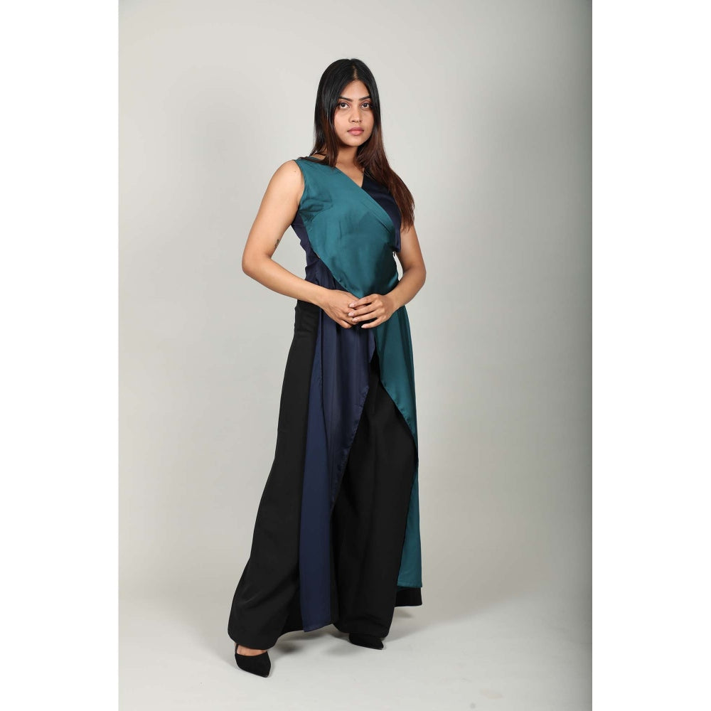 Fawn 24 Blue Satin Scissor Top