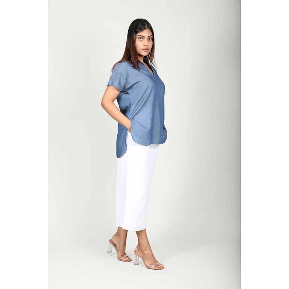 Fawn 24 Denim Collar Top