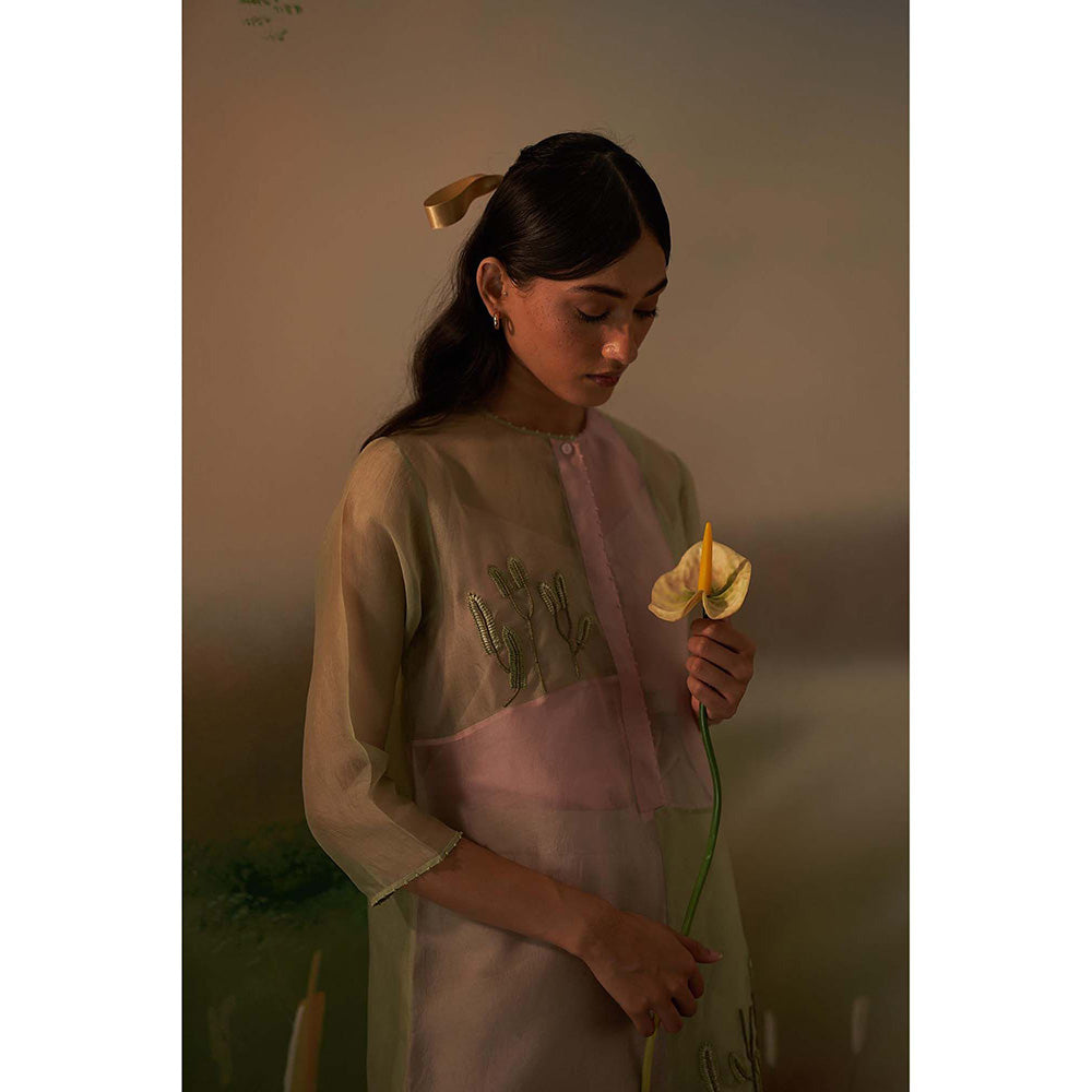 FEBo6 Oak Multi-Color Kurta with Slip & Pant (Set of 3)