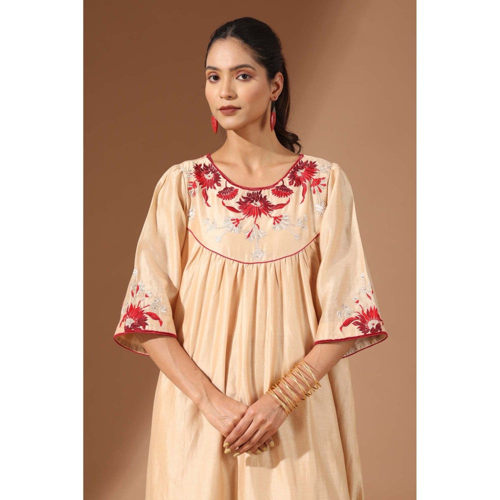 Finethreads by Hina & Nikhat Beige Blooming Co-Ord Set