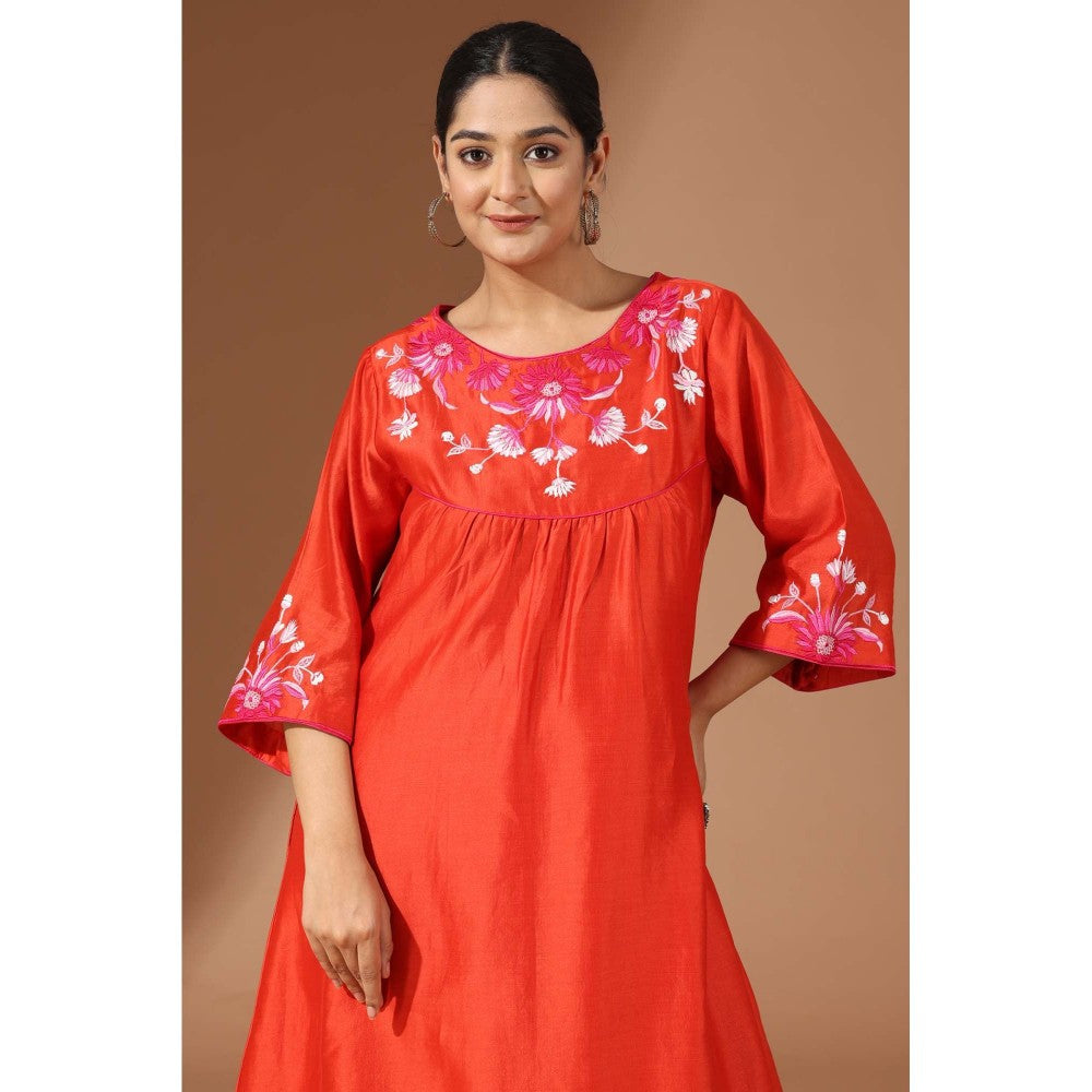 Finethreads by Hina & Nikhat Orange Blooming Co-Ord Set