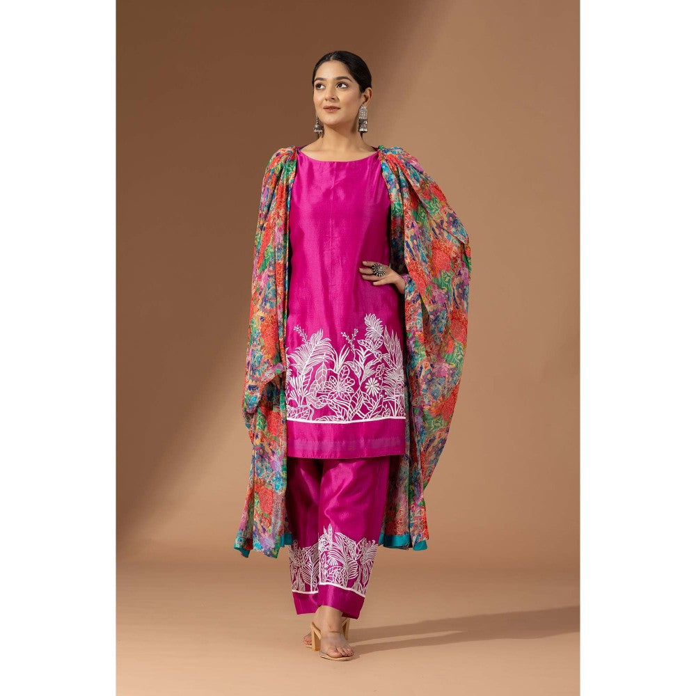 Finethreads by Hina & Nikhat Pink Palm Grove Co-Ord Set