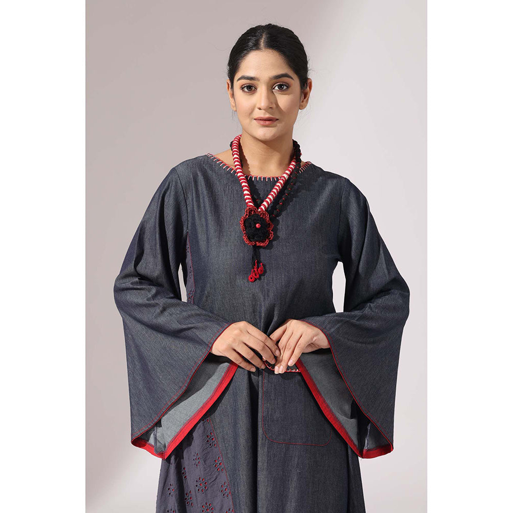 Finethreads by Hina & Nikhat Blue Aurora Tent Dress