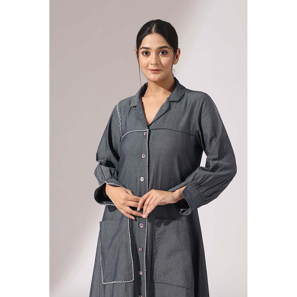 Finethreads by Hina & Nikhat Blue Versa Grace Dress