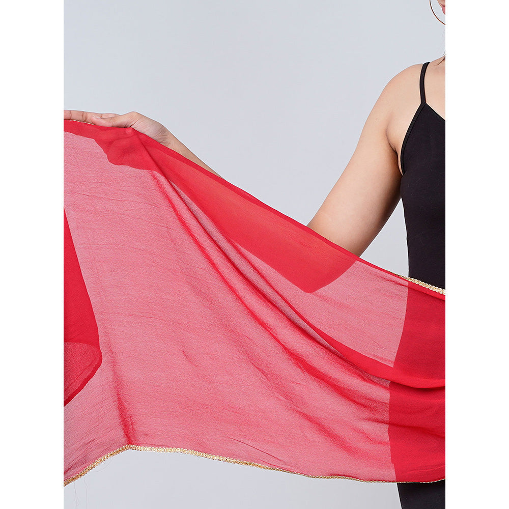 First Resort by Ramola Bachchan Red Dupatta