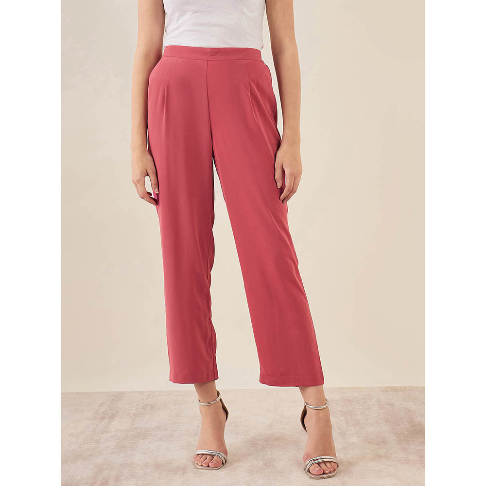 First Resort by Ramola Bachchan Rouge Red Straight Pant