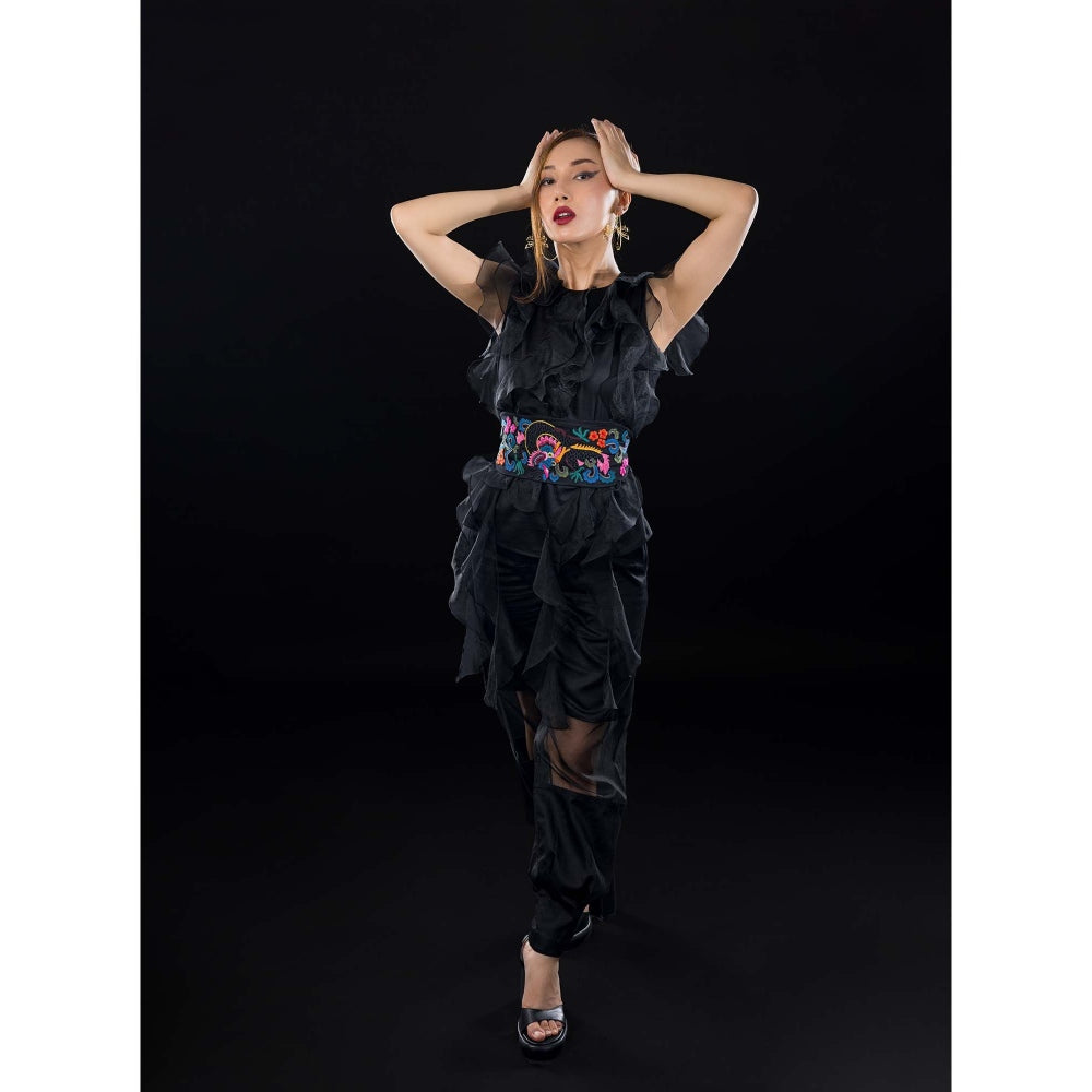 Firki by Sweta Black Nightfall Co-Ord (Set of 2)