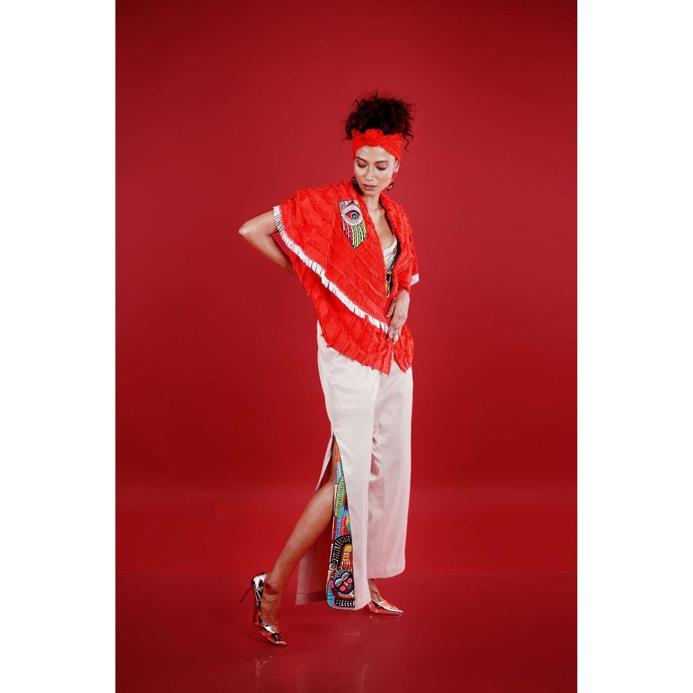 Firki by Sweta Red Chinua Co-Ord (Set of 2)