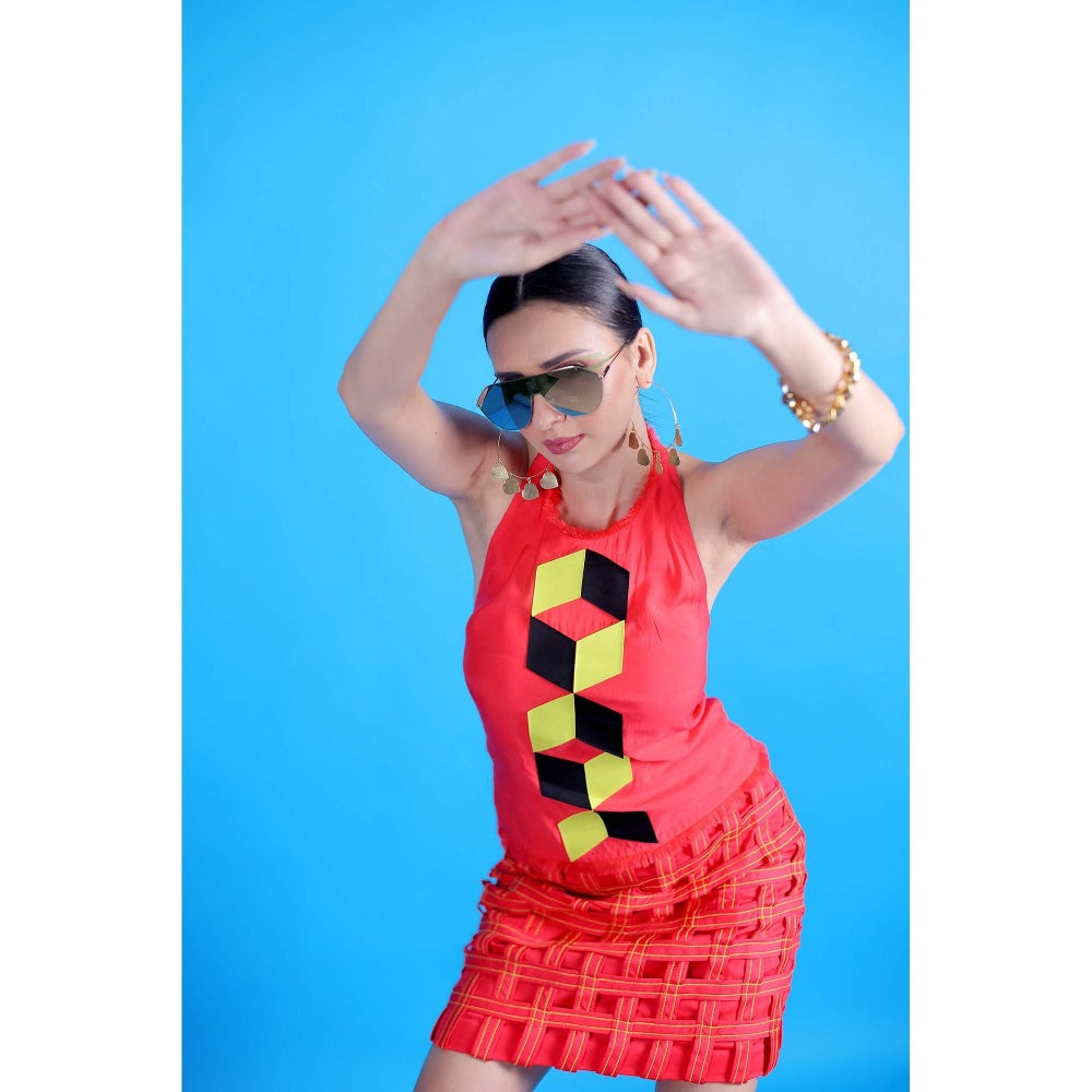 Firki by Sweta Red Ruby Bombshell Mini Dress