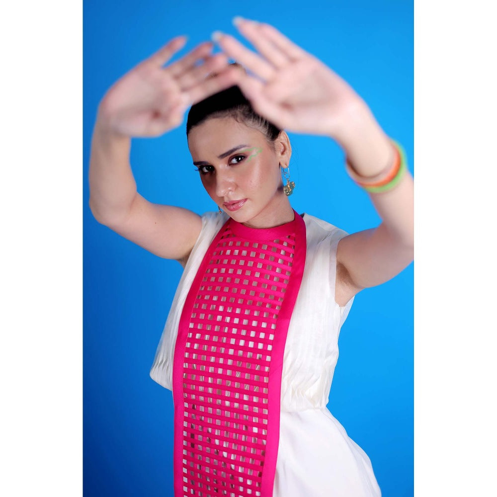 Firki by Sweta White Rosy Glow Dress