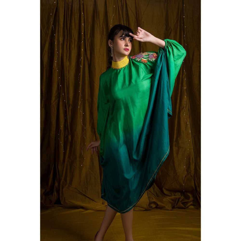 Firki by Sweta Green Moss Kaftan Style Dress