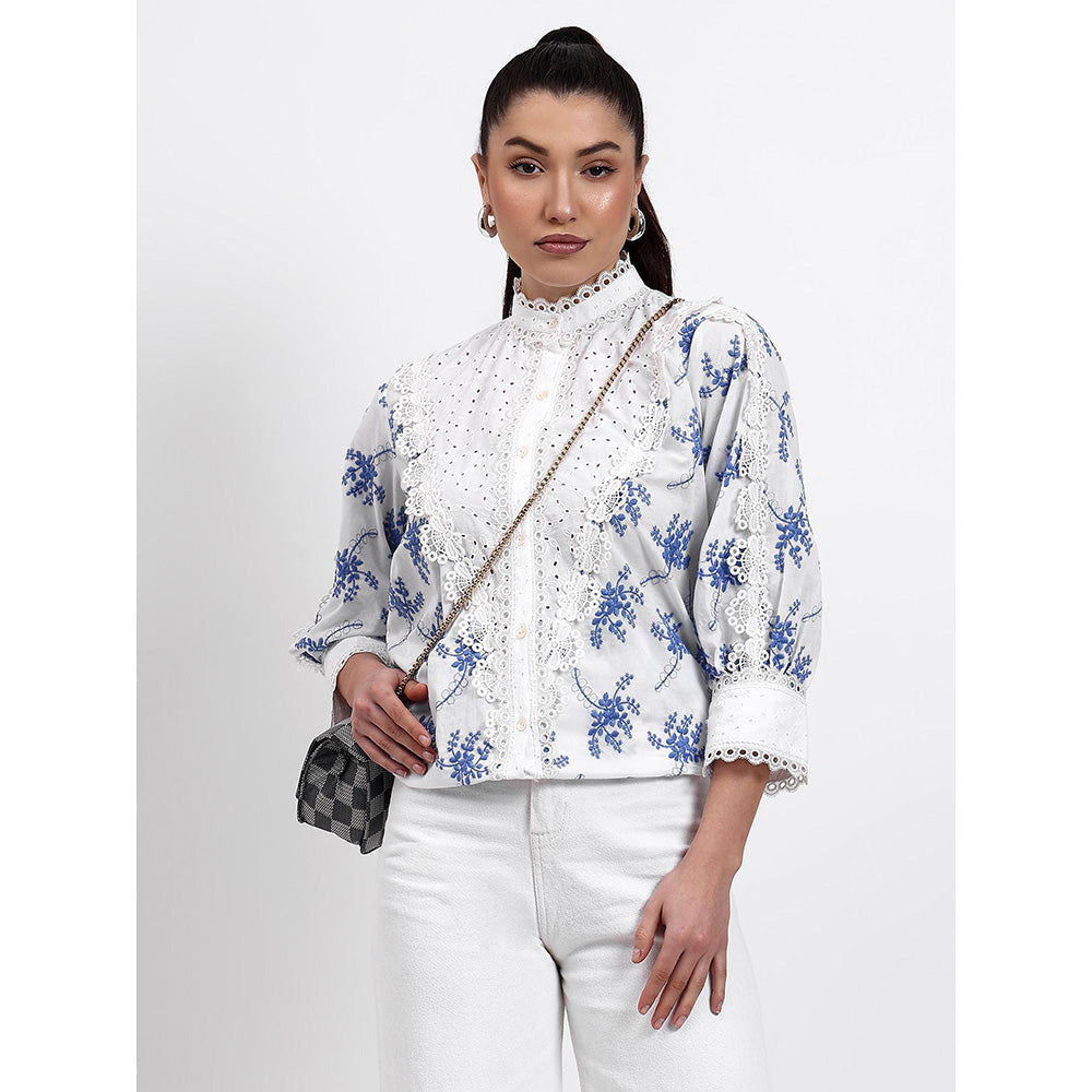 GAGAN VOHRA Womens Embroidered White Shirt