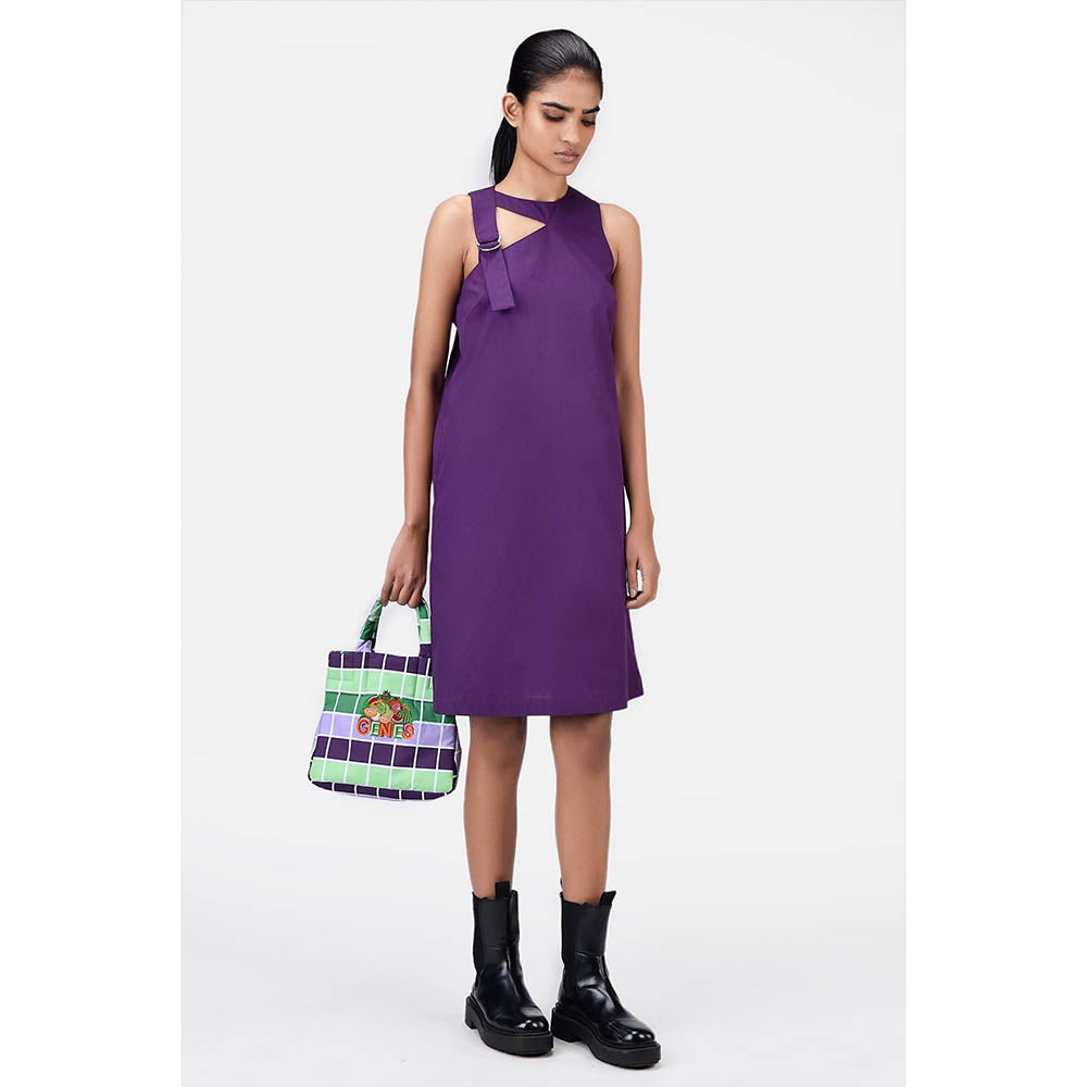Genes Lecoanet Hemant A-Line Dress with Asymmetric Cross-Over Straps