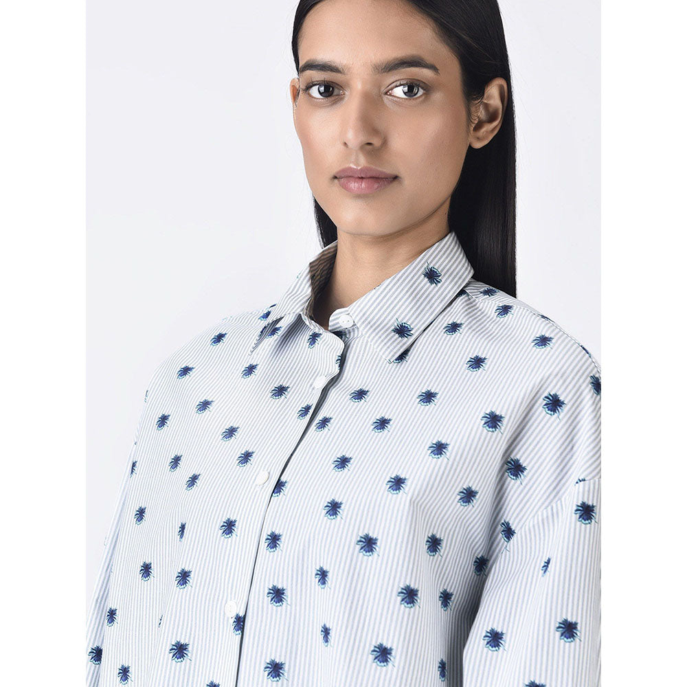 Genes Lecoanet Hemant Women Button Placket Cotton Printed Shirt