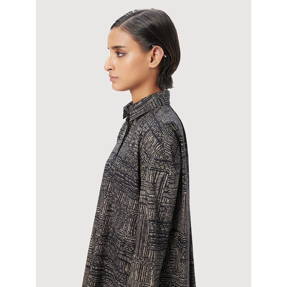 Genes Lecoanet Hemant Women Cotton Poplin Printed Shirt