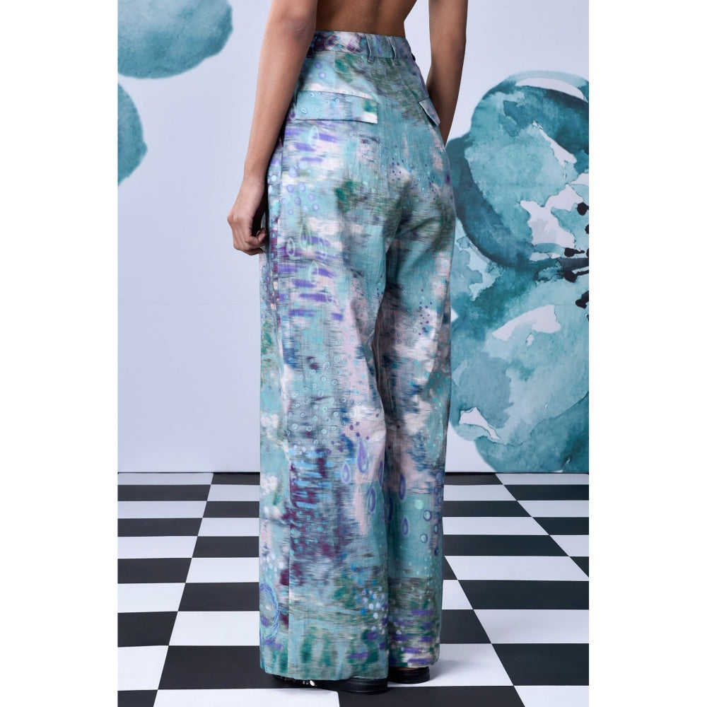 Genes Lecoanet Hemant Pool of Tear Trouser- Nile Green