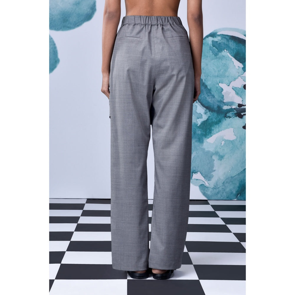 Genes Lecoanet Hemant Wool Deconstructed Pant- Pearl Grey
