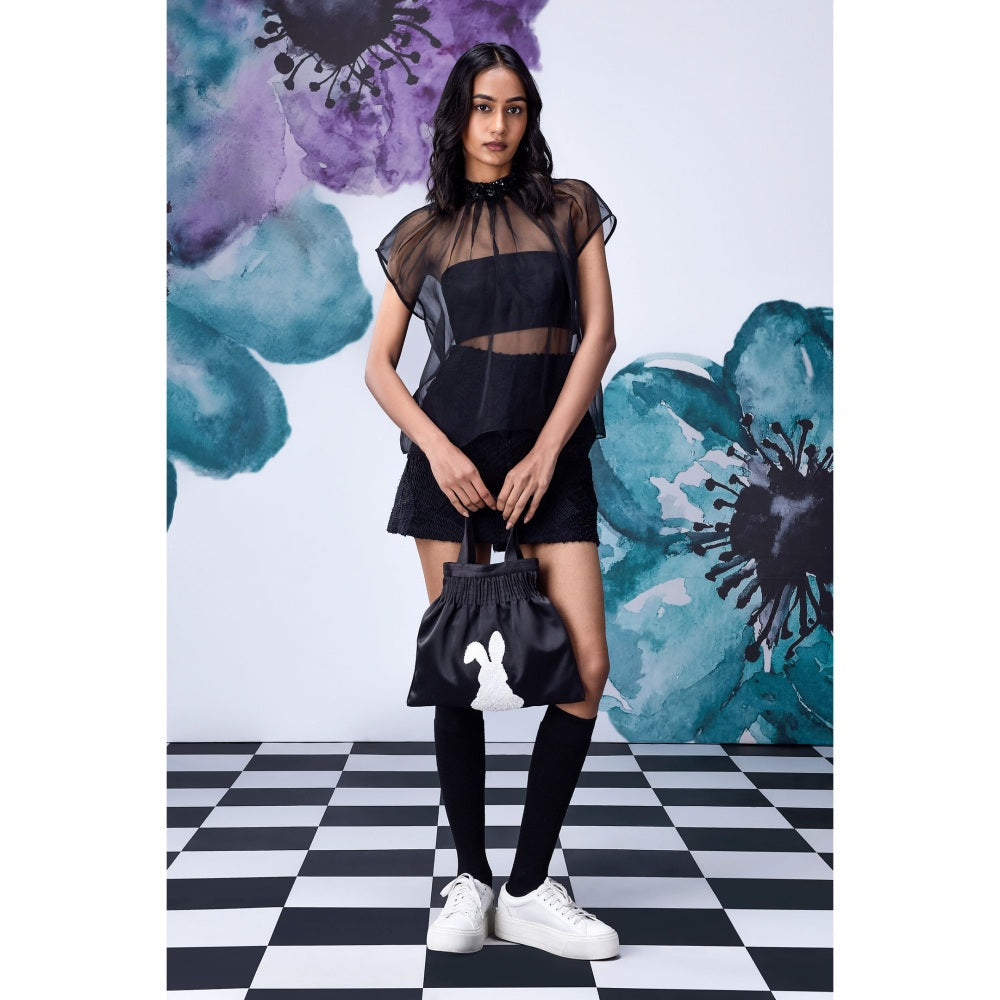 Genes Lecoanet Hemant Organza Gather Neck Top