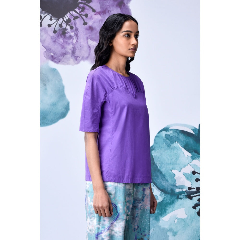 Genes Lecoanet Hemant Gather Heart Top- French Lavender