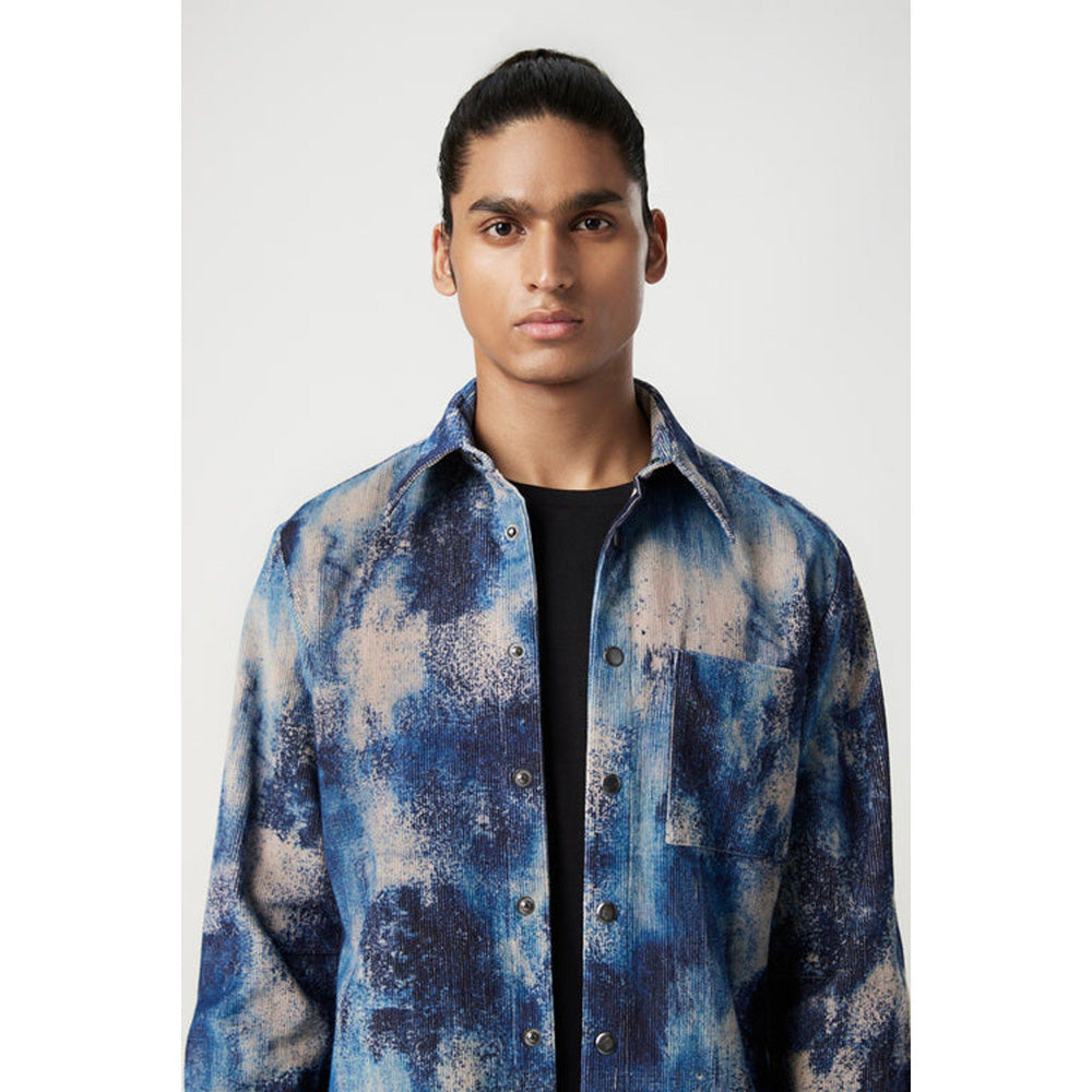 Genes Lecoanet Hemant Relaxed Fit Button-Up Shirt With All-Over Textured Print