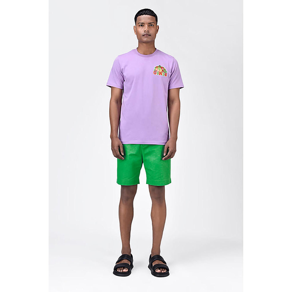 Genes Lecoanet Hemant Regular Fit Men's T-Shirt With Genes Fruit Basket Embroidery