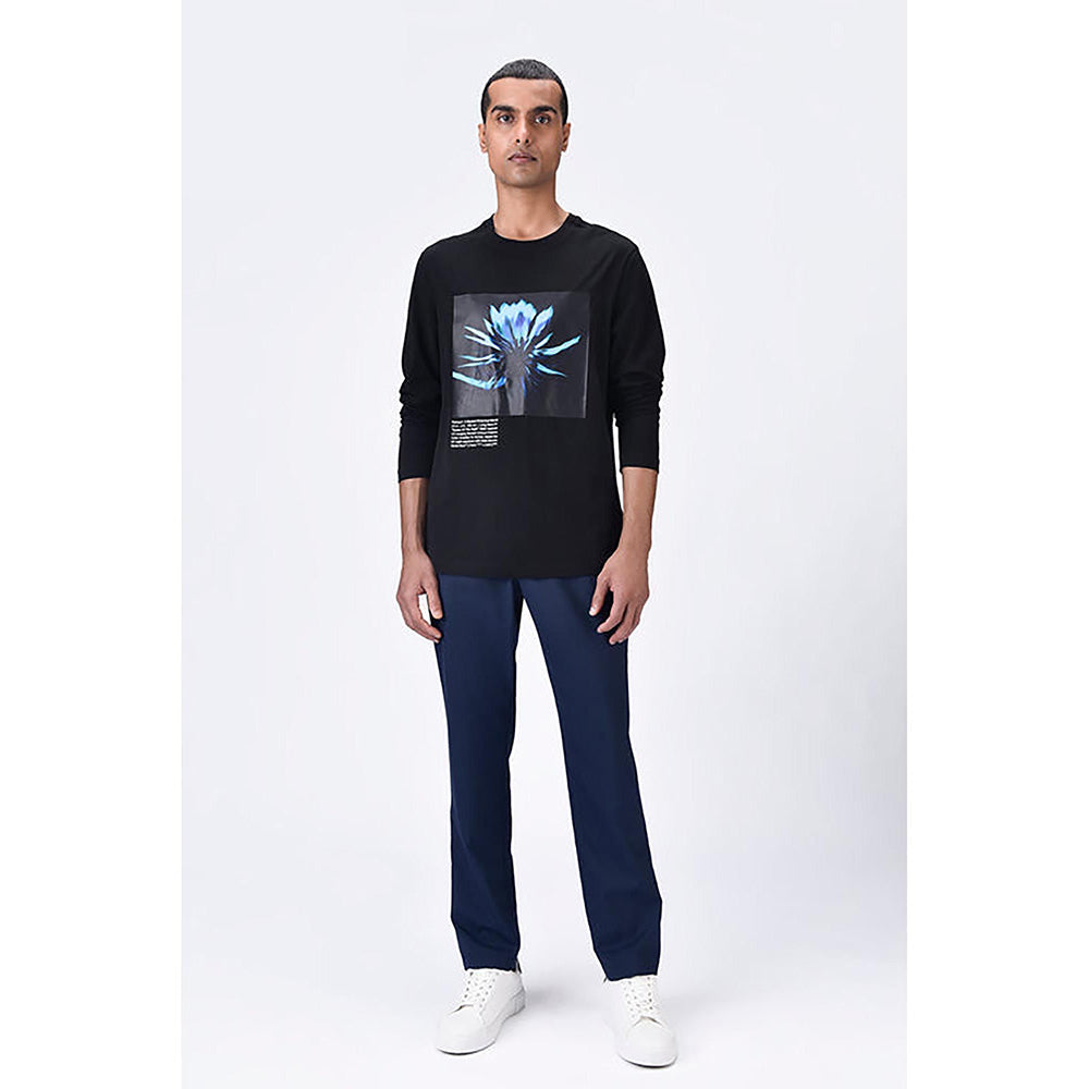 Genes Lecoanet Hemant Crew Neck T-Shirt With Uv Flower Sticker