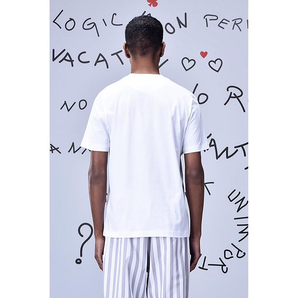 Genes Lecoanet Hemant Linear Rabbit T-Shirt- White