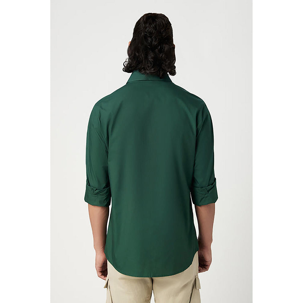 Genes Lecointe Hemant Regular Fit Button Up Shirt with Artistic Stamp Print