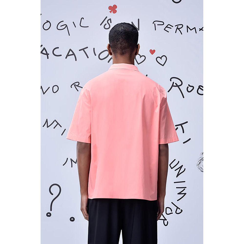 Genes Lecointe Hemant Overlapping Pocket Relax Fit Cuban Shirt