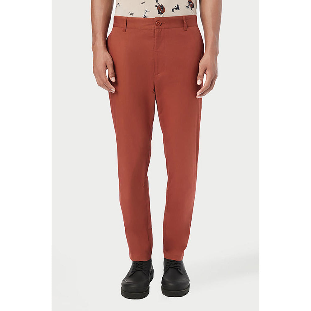 Genes Lecointe Hemant Regular Fit Trousers With Back Bone Pocket