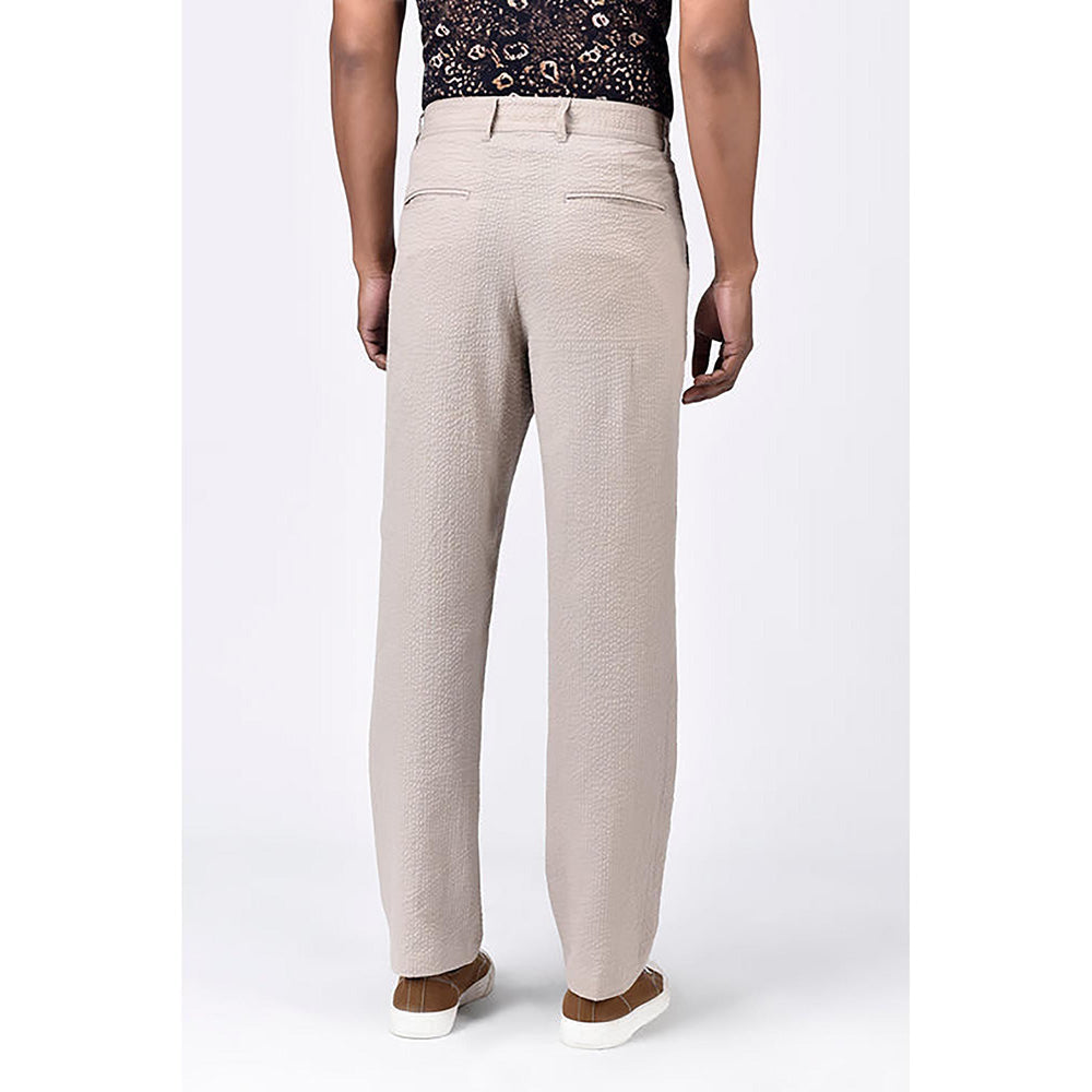 Genes Lecointe Hemant Seersucker Regular Fit Men's Trousers