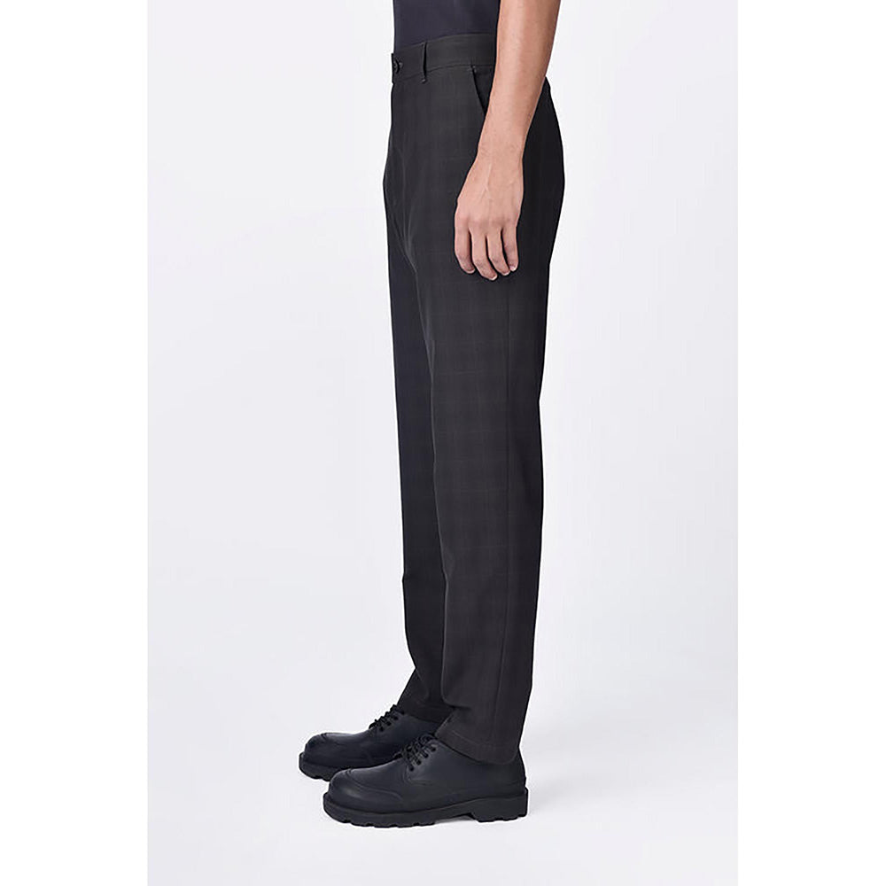 Genes Lecointe Hemant Slim Fit Poly Wool Trousers With Back Bone Pocket