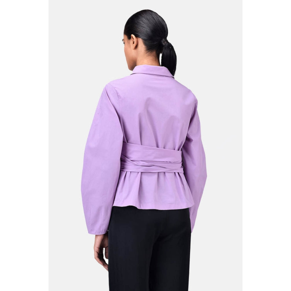 Genes Lecoanet Hemant A-Line Dress With Tie-Up Waist-Lavender