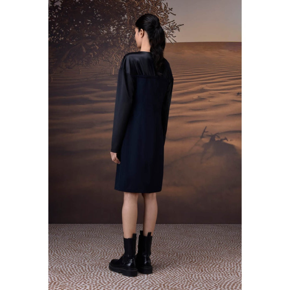 Genes Lecoanet Hemant Structured Navy Shift Dress