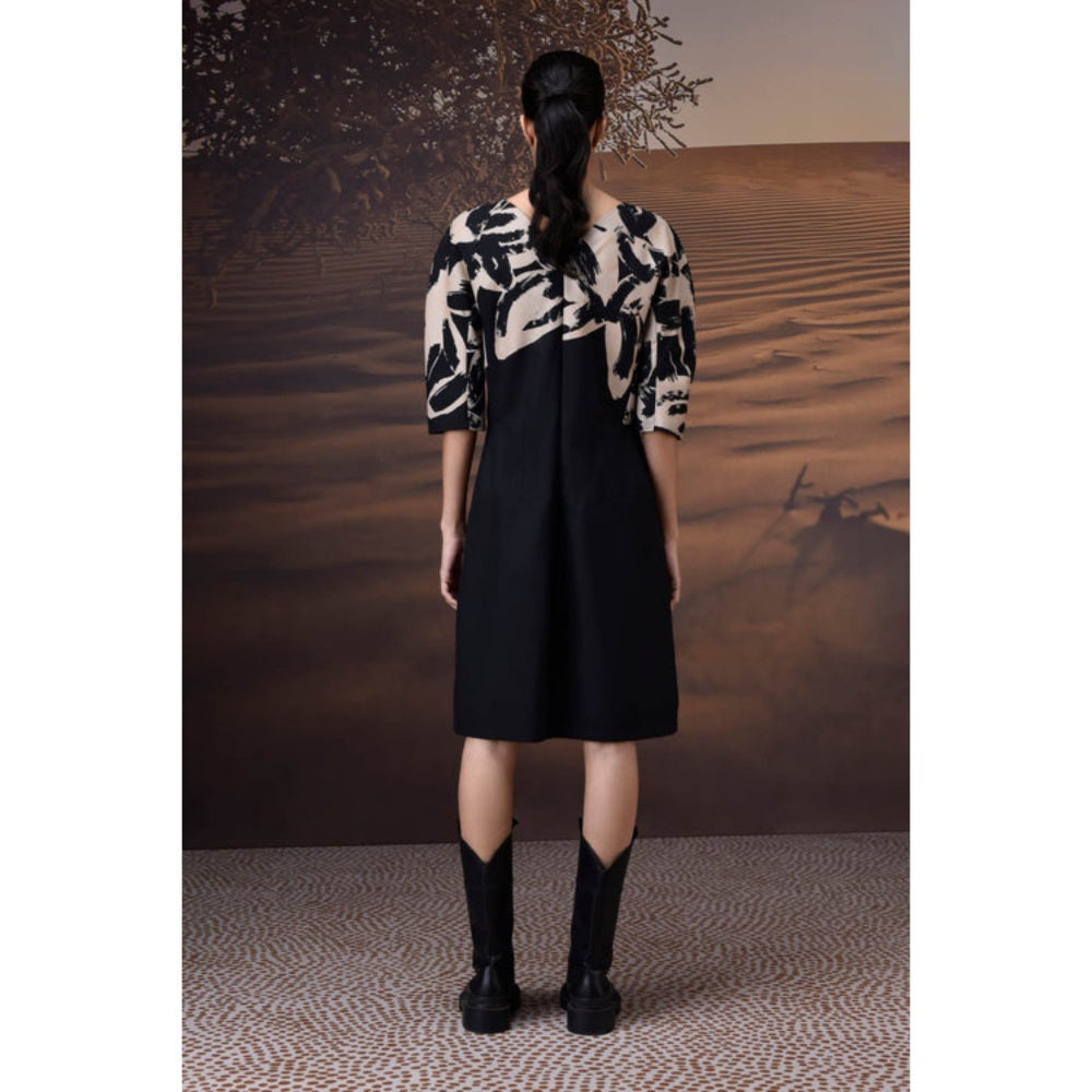 Genes Lecoanet Hemant Monochrome Brushstroke Dress