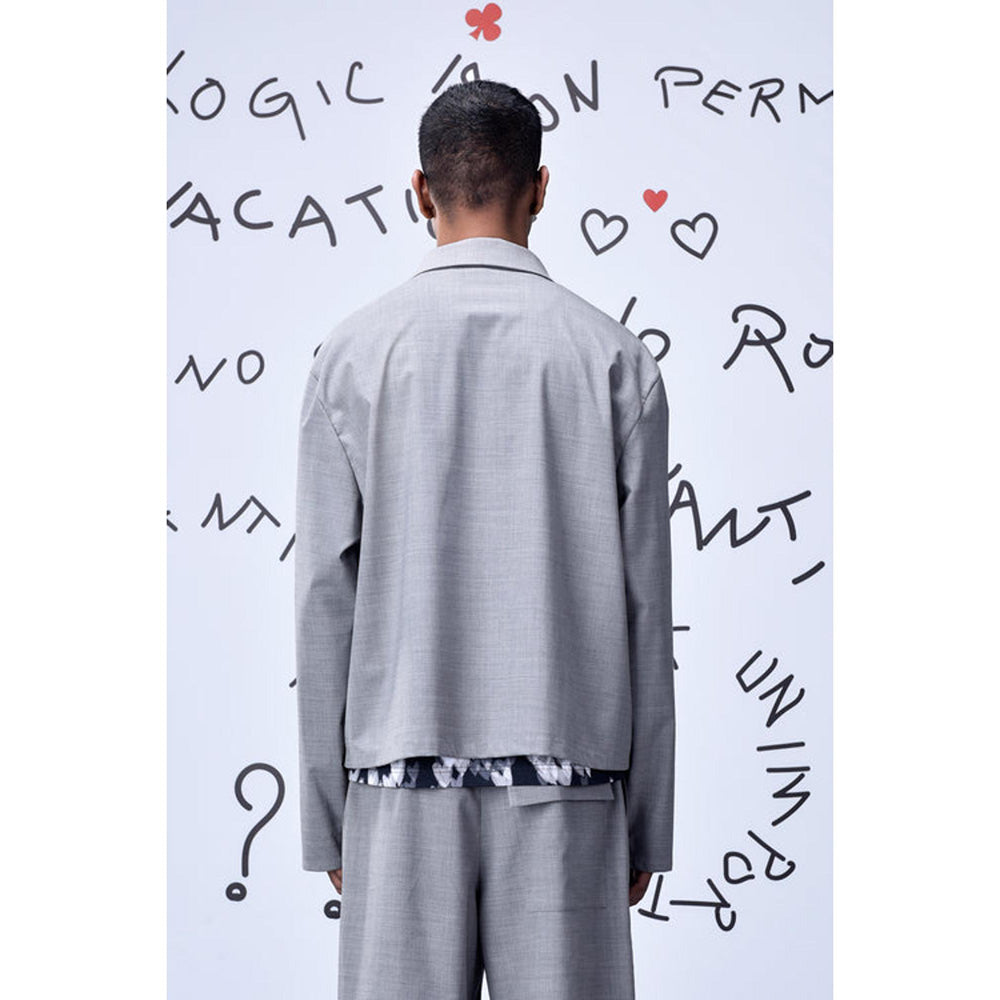 Genes Lecoanet Hemant Wool Relax Fit T-Shirt- Pearl Grey