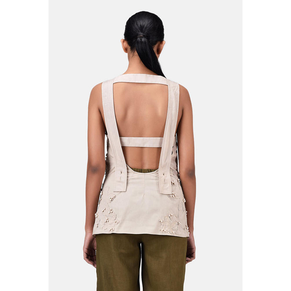 Genes Lecoanet Hemant A-Line Top With Floral Applique