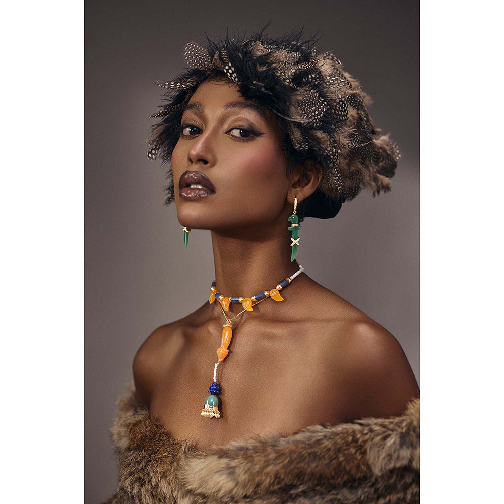 Goddess Of Glocal Green Dhaar Earring