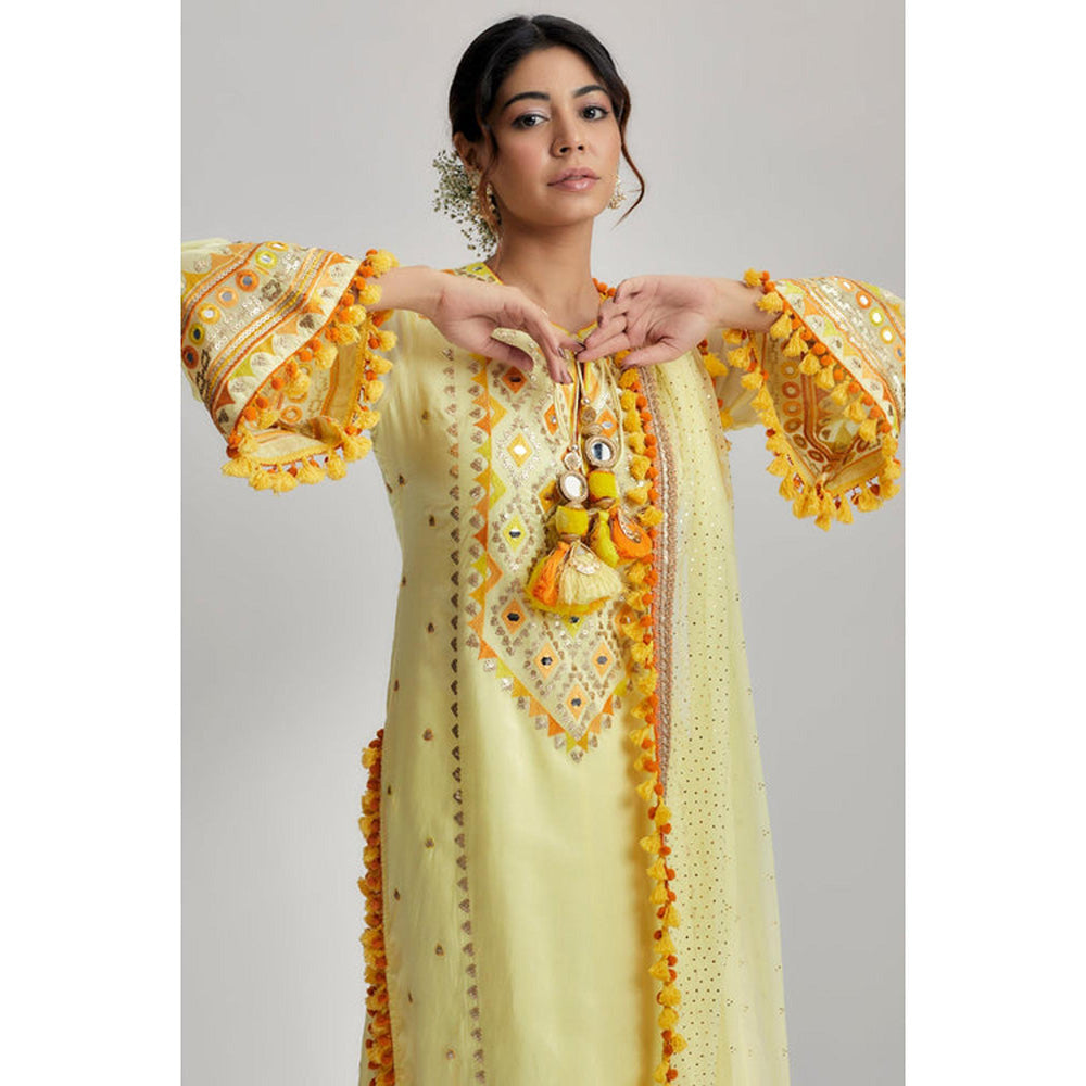 Gopi Vaid Nishika Long Kurta With Palazzo