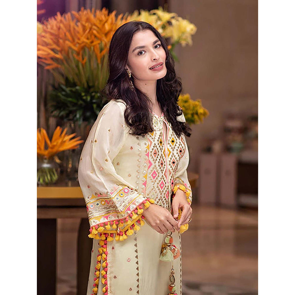Gopi Vaid Nishika Long Kurta With Palazzo -Saachi Bhasin
