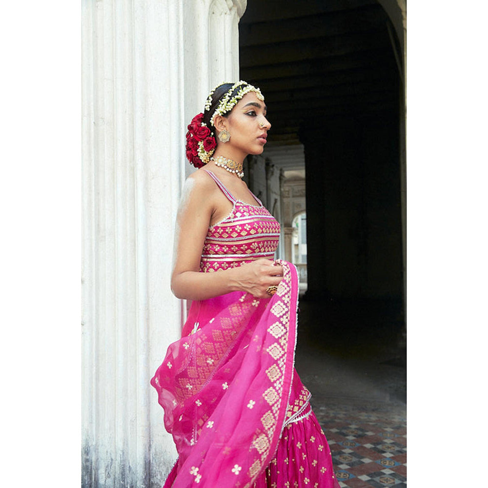 Gopi Vaid Aarva Strappy Kurta with Sharara and Dupatta