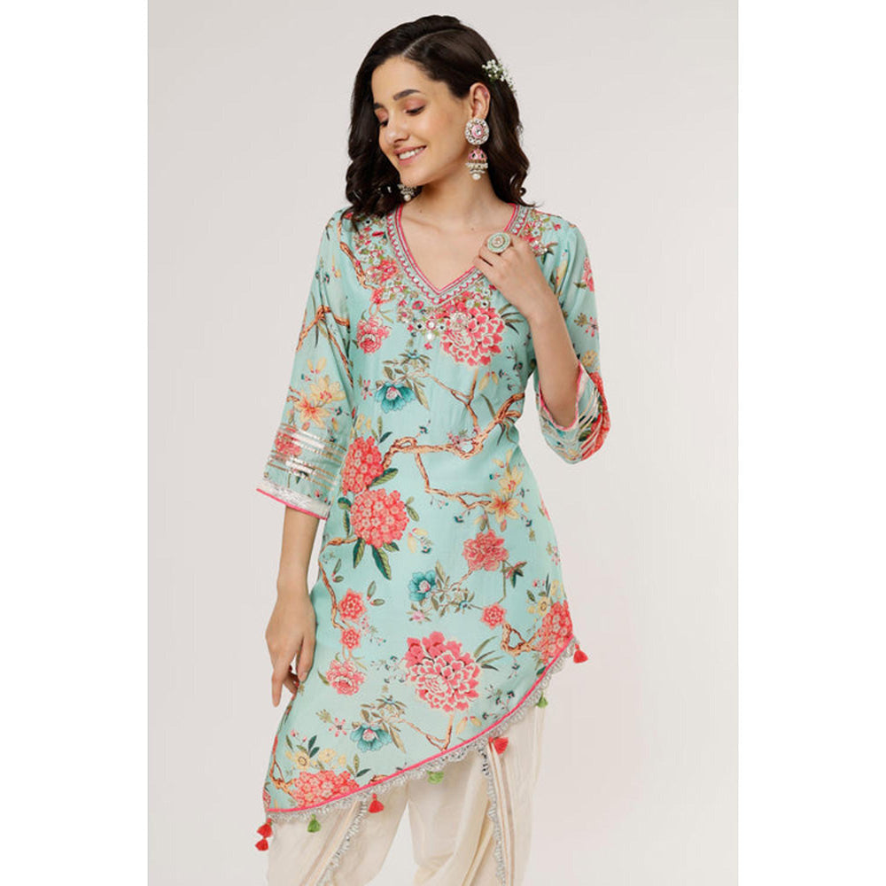 Gopi Vaid Aashna Asymmetrical Dhoti Set