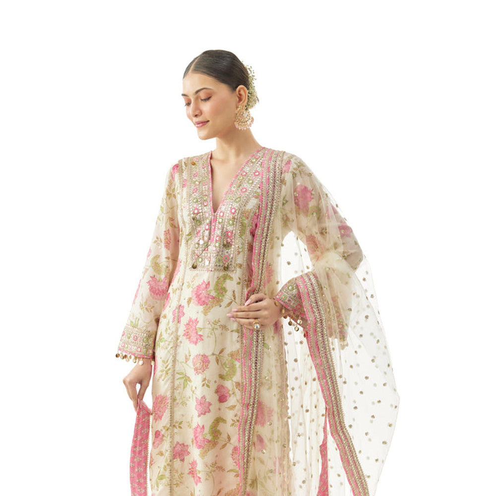 Gopi Vaid Kavya Tunic with palazzo and dupatta