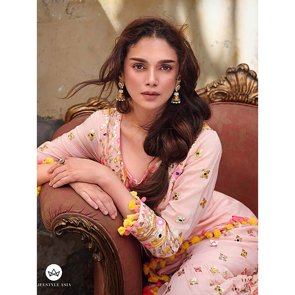 Gopi Vaid Aditi Rao Hydari In Friya Short Kurta Sharara Set