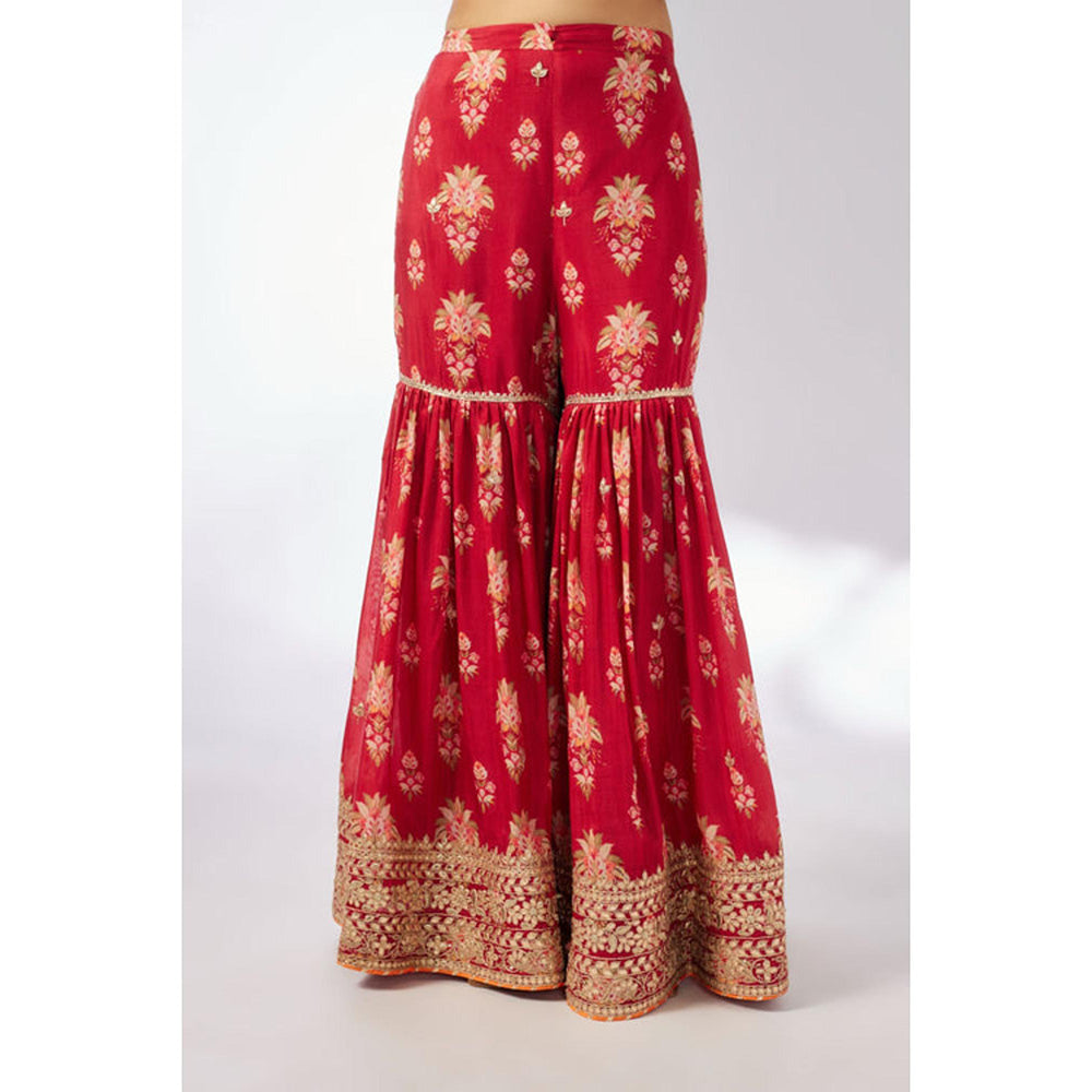 Gopi Vaid Dhriti Sleeveless Sharara Set-Saachi Daga