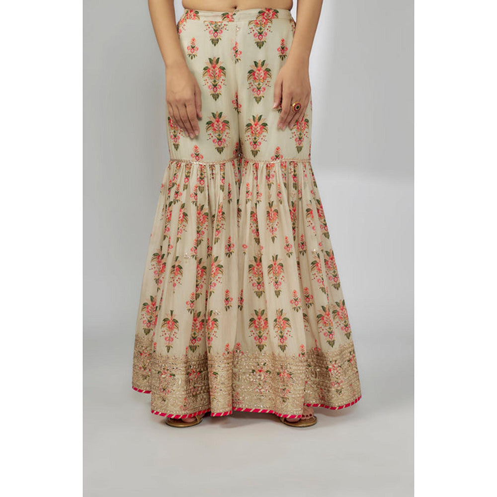 Gopi Vaid Harsha Long Jacket Sharara Set