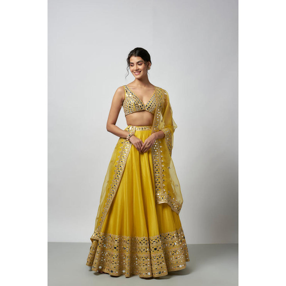Gopi Vaid Kangana Lehenga with Blouse and Dupatta