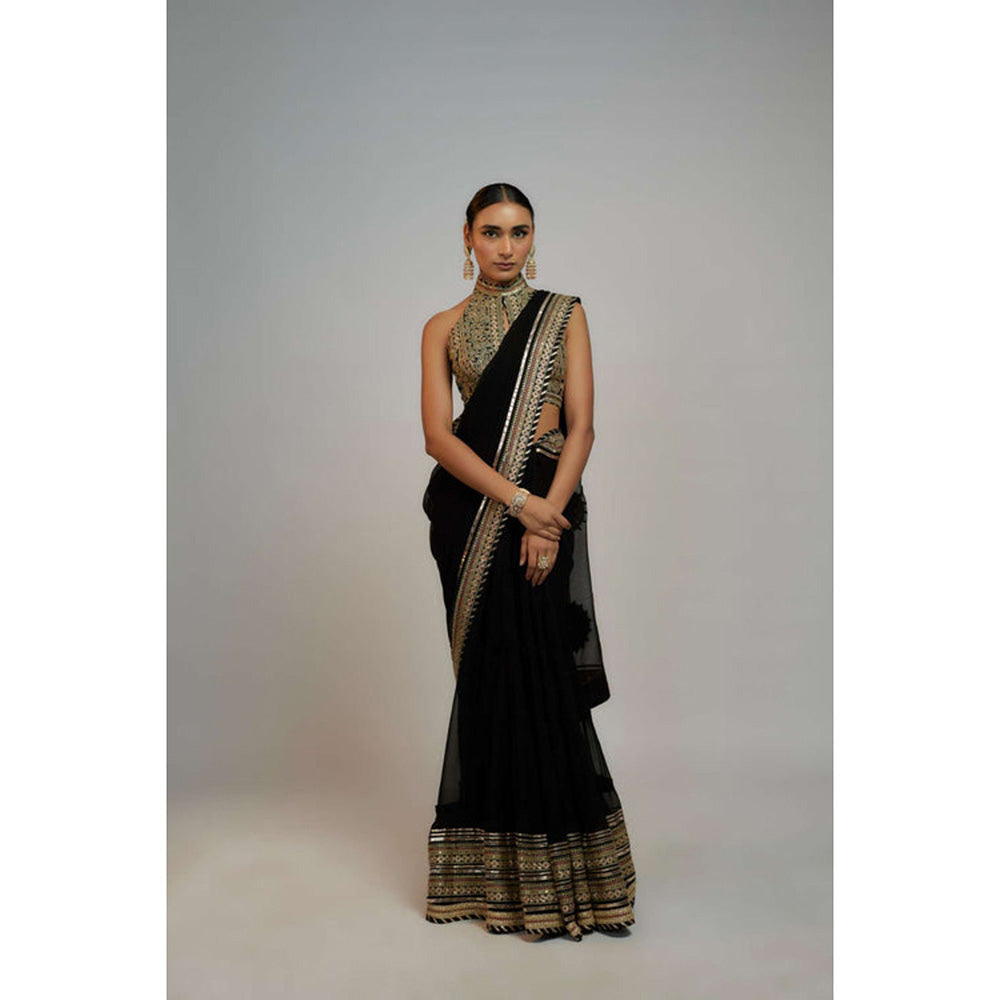 Gopi Vaid Golconda Kubbra Saree with Stitched Blouse